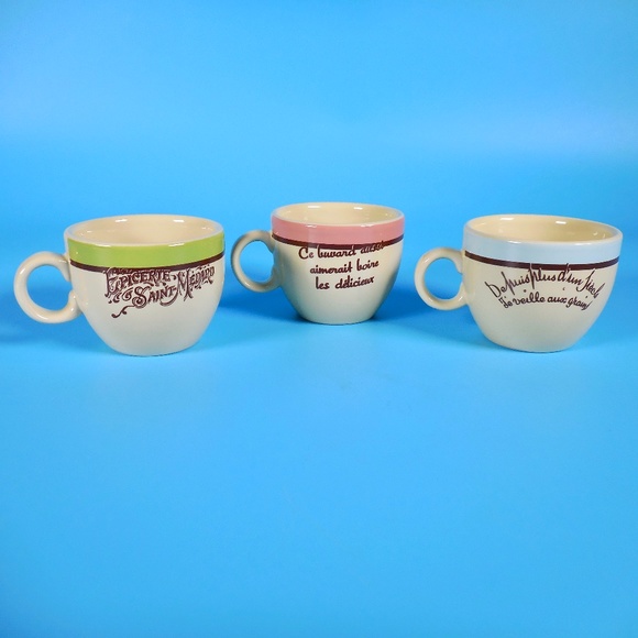 Rosanna Dining Retro Paris Cafe Expresso Demitasse Coffee Cups
